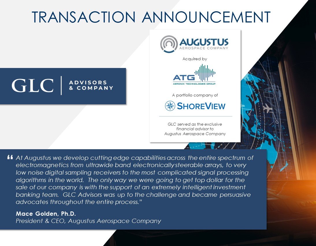 Financial Advisor to Augustus Aerospace Company